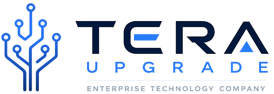 Logotipo da TERA UPGRADE, empresa especializada em soluções corporativas de tecnologia, infraestrutura de redes, cibersegurança e conectividade empresarial.