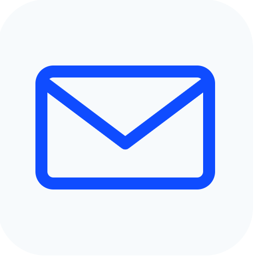 Ícone representando o canal de e-mail para contato comercial, atendimento e suporte da TERA UPGRADE.