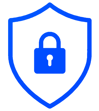 Ícone representando segurança da informação e proteção de ambientes corporativos por meio de soluções de cibersegurança.